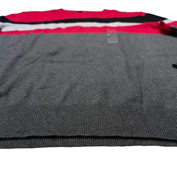 Alfani Novelty Table Jester Red Classic Fit Crewneck Mens Sweater Size Large - Picture 6 of 10